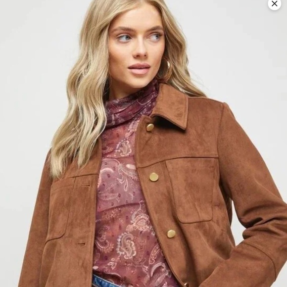 Cognac Suede Barn Jacket / Coat - Picture 16 of 16